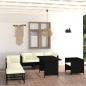 Preview: ARDEBO.de - 8-tlg. Garten-Lounge-Set mit Kissen Poly Rattan Schwarz