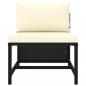 Preview: 10-tlg. Garten-Lounge-Set mit Kissen Poly Rattan Schwarz