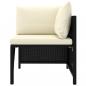 Preview: 10-tlg. Garten-Lounge-Set mit Kissen Poly Rattan Schwarz