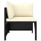 Preview: 10-tlg. Garten-Lounge-Set mit Kissen Poly Rattan Schwarz