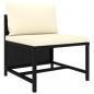 Preview: 10-tlg. Garten-Lounge-Set mit Kissen Poly Rattan Schwarz