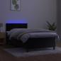 Preview: Boxspringbett mit Matratze & LED Schwarz 90x190 cm Samt