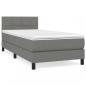 Preview: Boxspringbett mit Matratze Dunkelgrau 90x190 cm Stoff