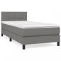 Preview: Boxspringbett mit Matratze Dunkelgrau 90x200 cm Stoff