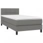 Preview: Boxspringbett mit Matratze Dunkelgrau 90x200 cm Stoff