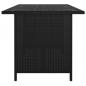 Preview: Garten-Esstisch Schwarz 110x70x65 cm Poly Rattan