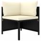 Preview: 9-tlg. Garten-Lounge-Set mit Kissen Poly Rattan Schwarz