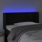 Preview: LED Kopfteil Schwarz 93x16x78/88 cm Samt