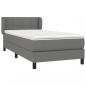 Preview: Boxspringbett mit Matratze Dunkelgrau 90x200 cm Stoff