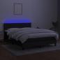 Preview: Boxspringbett mit Matratze & LED Schwarz 140x190 cm Stoff