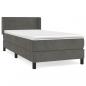 Preview: Boxspringbett mit Matratze Dunkelgrau 90x190 cm Samt