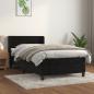 Preview: ARDEBO.de - Boxspringbett mit Matratze Schwarz 90x200 cm Samt