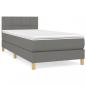 Preview: Boxspringbett mit Matratze Dunkelgrau 90x200 cm Stoff