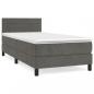 Preview: Boxspringbett mit Matratze Dunkelgrau 90x190 cm Samt