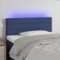 Preview: ARDEBO.de - LED Kopfteil Blau 100x5x78/88 cm Stoff