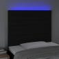 Preview: LED Kopfteil Schwarz 100x5x118/128 cm Stoff