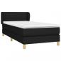 Preview: Boxspringbett mit Matratze Schwarz 90x190 cm Stoff