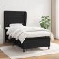 Preview: ARDEBO.de - Boxspringbett mit Matratze Schwarz 90x190 cm Stoff