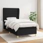 Preview: ARDEBO.de - Boxspringbett mit Matratze Schwarz 90x200 cm Stoff