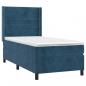 Preview: Boxspringbett mit Matratze Dunkelblau 90x190 cm Samt