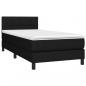 Preview: Boxspringbett mit Matratze & LED Schwarz 90x200 cm Stoff