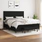 Preview: ARDEBO.de - Boxspringbett mit Matratze Schwarz 180x200 cm Stoff