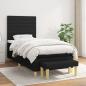 Preview: ARDEBO.de - Boxspringbett mit Matratze Schwarz 90x200 cm Stoff