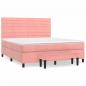 Preview: Boxspringbett mit Matratze Rosa 180x200 cm Samt