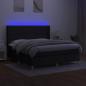 Preview: Boxspringbett mit Matratze & LED Schwarz 180x200 cm Stoff