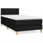 Preview: Boxspringbett mit Matratze Schwarz 90x190 cm Stoff