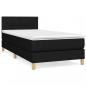 Preview: Boxspringbett mit Matratze Schwarz 90x200 cm Stoff