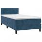 Preview: Boxspringbett mit Matratze Dunkelblau 100x200 cm Samt