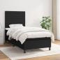 Preview: ARDEBO.de - Boxspringbett mit Matratze Schwarz 90x200 cm Stoff