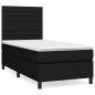 Preview: Boxspringbett mit Matratze Schwarz 90x200 cm Stoff