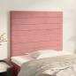 Preview: ARDEBO.de - Kopfteile 2 Stk. Rosa 90x5x78/88 cm Samt