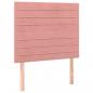 Preview: Kopfteile 2 Stk. Rosa 90x5x78/88 cm Samt