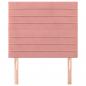 Preview: Kopfteile 2 Stk. Rosa 90x5x78/88 cm Samt