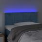 Preview: LED Kopfteil Dunkelblau 100x5x78/88 cm Samt