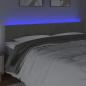 Preview: LED Kopfteil Hellgrau 180x5x78/88 cm Samt