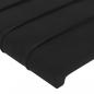 Preview: Kopfteile 2 Stk. Schwarz 90x5x78/88 cm Samt