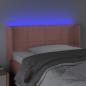 Preview: LED Kopfteil Rosa 103x16x78/88 cm Samt