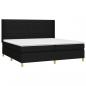 Preview: Boxspringbett mit Matratze & LED Schwarz 200x200 cm Stoff