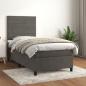 Preview: ARDEBO.de - Boxspringbett mit Matratze Dunkelgrau 90x190 cm Samt 