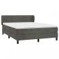 Preview: Boxspringbett mit Matratze Dunkelgrau 180x200 cm Samt