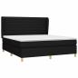 Preview: Boxspringbett mit Matratze Schwarz 180x200 cm Stoff