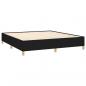 Preview: Boxspringbett mit Matratze Schwarz 180x200 cm Stoff