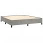 Preview: Boxspringbett mit Matratze Hellgrau 180x200 cm Samt