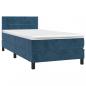 Preview: Boxspringbett mit Matratze & LED Dunkelblau 100x200 cm Samt