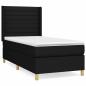 Preview: Boxspringbett mit Matratze Schwarz 90x200 cm Stoff