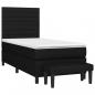 Preview: Boxspringbett mit Matratze Schwarz 90x200 cm Stoff